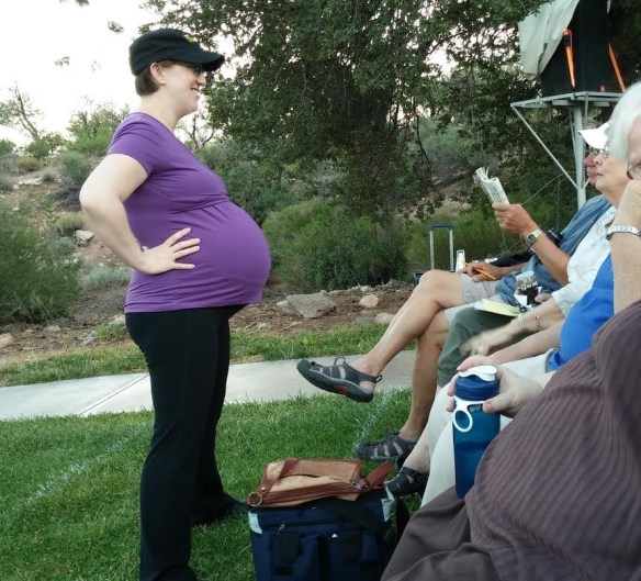 Look at the size of that belly!  And this photo is from 3 weeks ago!